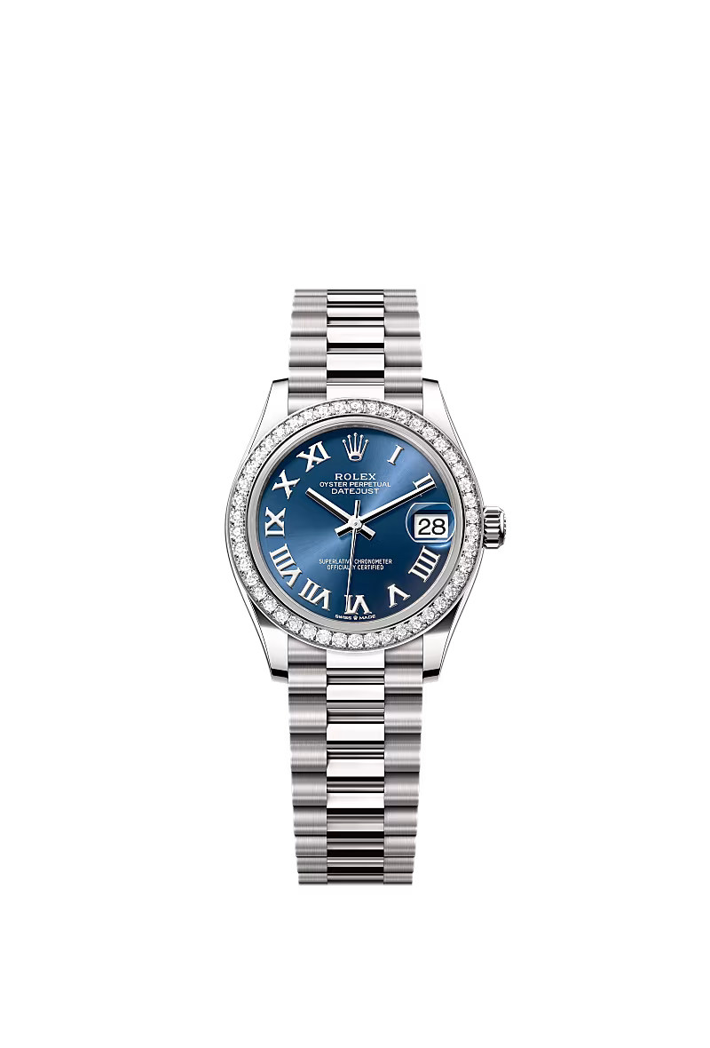 Women’s Rolex Datejust 31 278289RBR White Gold & Diamond Automatic Watch – Bright Blue Dial