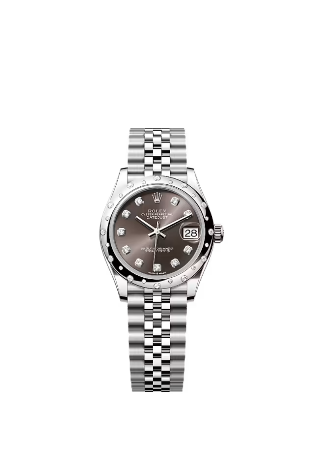 Women’s Rolex Datejust 31 Ref. 278344RBR Dark Grey Diamond Dial Automatic Watch - Zeuskicks