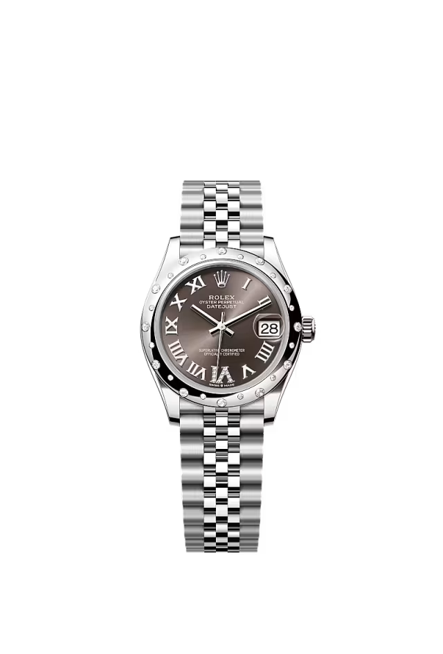 Women’s Rolex Datejust 31 Ref. 278344RBR Dark Grey Diamond Dial Automatic Watch - Zeuskicks