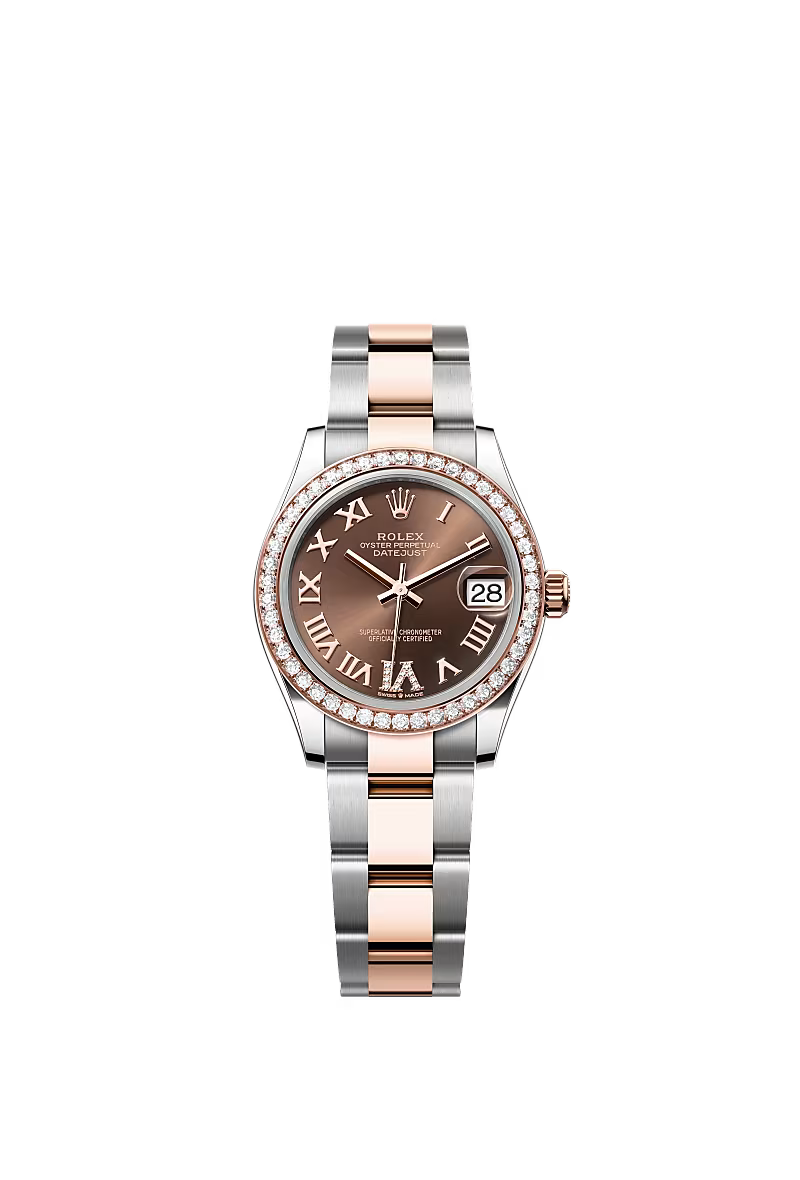 Women’s Rolex Datejust 31 278381RBR Oystersteel & Everose Gold Diamond Watch – Chocolate Diamond Dial