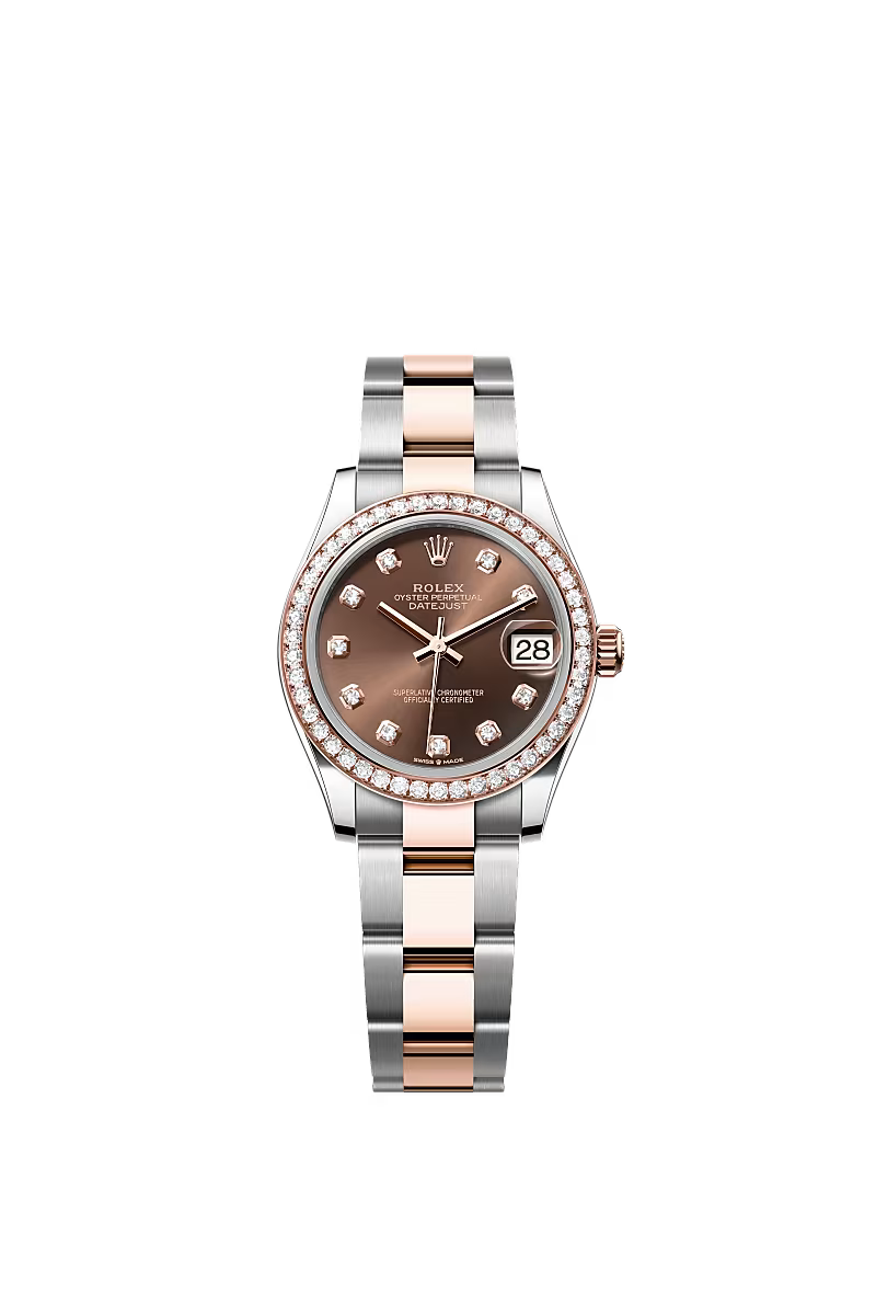 Women’s Rolex Datejust 31 278381RBR Oystersteel & Everose Gold Diamond Watch – Chocolate Diamond Dial