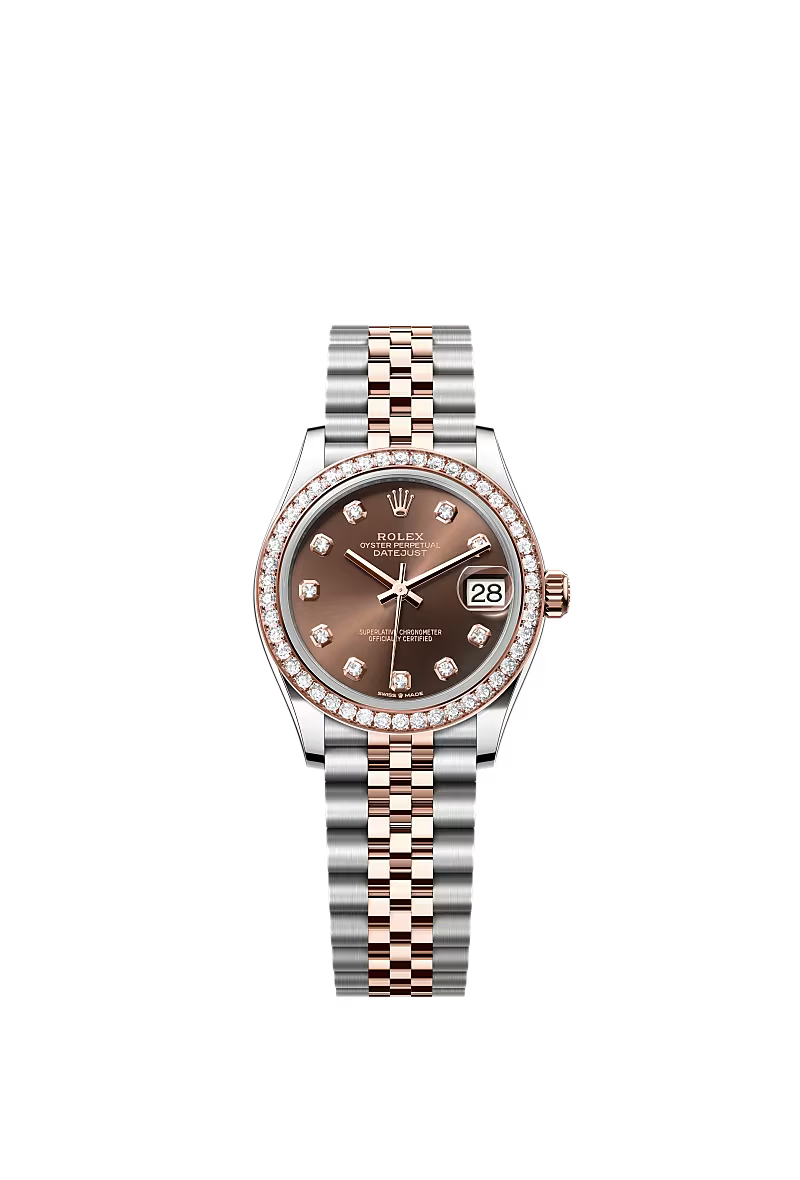 Women’s Rolex Datejust 31 278381RBR Oystersteel & Everose Gold Diamond Watch – Chocolate Dial with Jubilee Bracelet