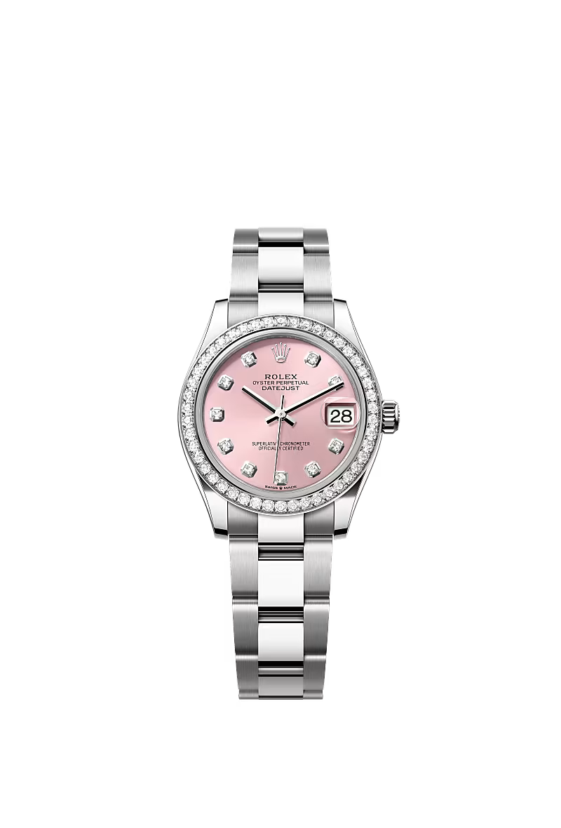 Women’s Rolex Datejust 31 278384RBR Oystersteel & White Gold Diamond Watch – Pink Dial - Zeuskicks
