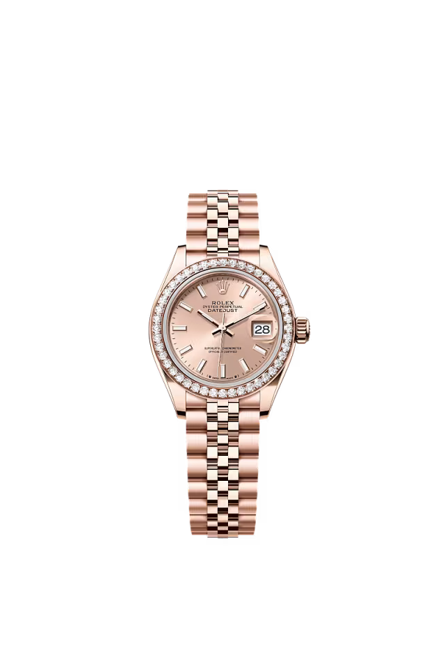 Women’s Rolex Lady-Datejust 28 mm Everose Gold Rosé Dial Watch with Jubilee Bracelet - Zeuskicks