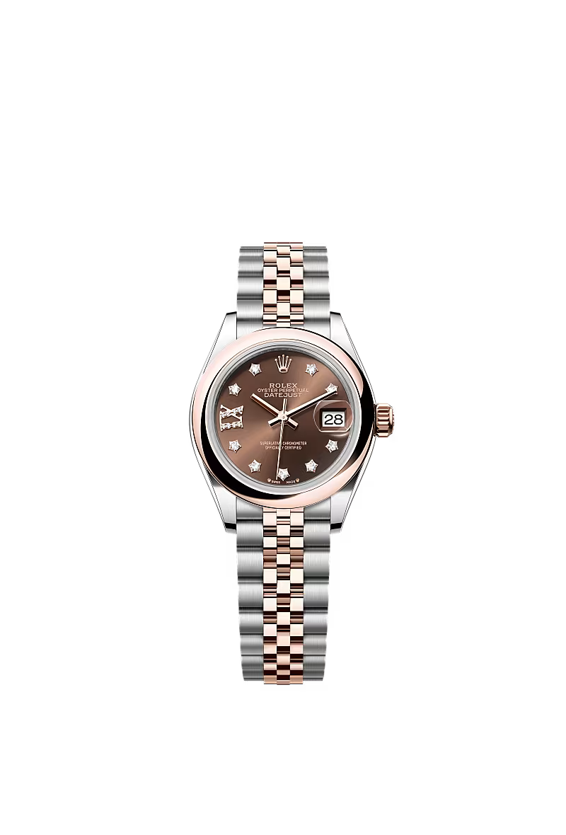 Ladies’ Rolex Lady-Datejust 28 Ref. 279161 Chocolate Diamond Dial Automatic Watch with Jubilee Bracelet