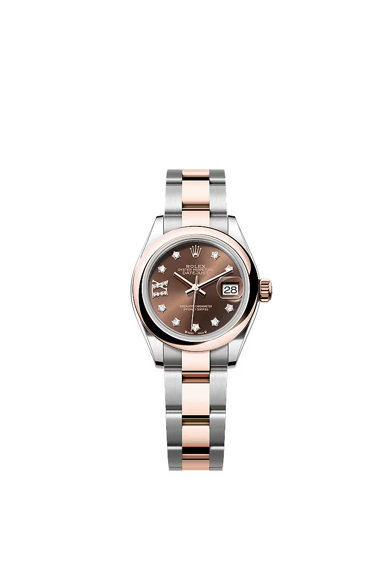 Ladies’ Rolex Lady-Datejust 28 Ref. 279161 Chocolate Diamond Dial with Roman IX Automatic Watch - Zeuskicks