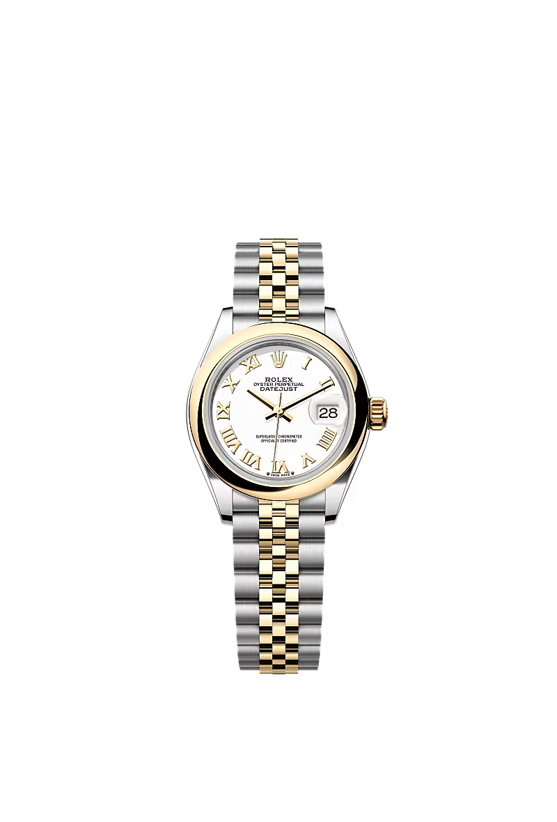Women’s Rolex Lady-Datejust 279163 28mm Yellow Rolesor White Dial Watch - Zeuskicks