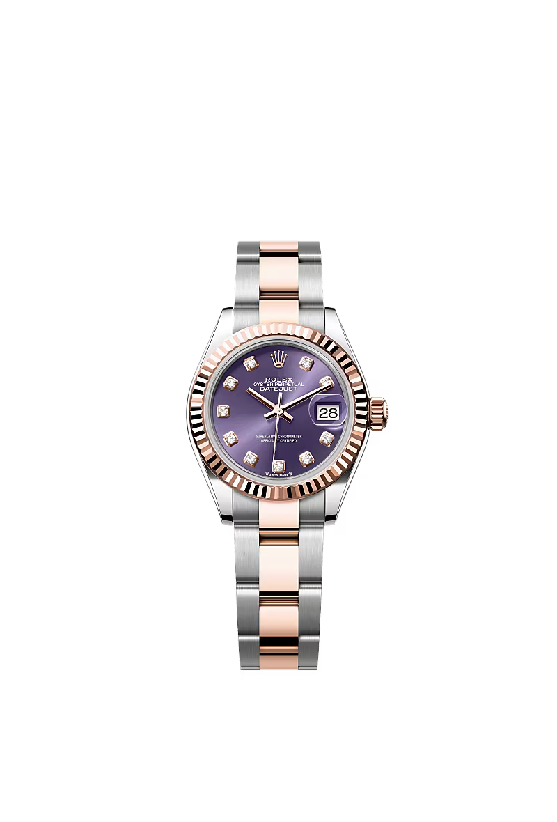 Ladies’ Rolex Lady-Datejust 28 Ref. 279171 Aubergine Diamond Dial Automatic Watch with Oyster Bracelet