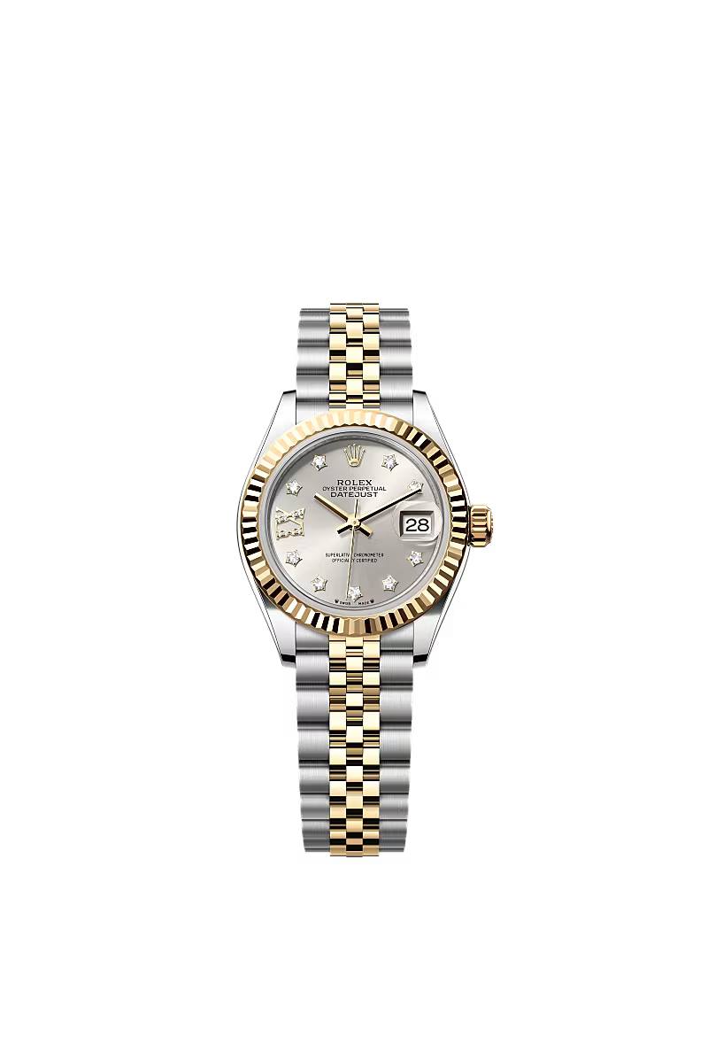 Ladies’ Rolex Lady-Datejust 28 mm Oystersteel & Yellow Gold – 279173 – Silver Diamond Dial with Roman IX - Zeuskicks