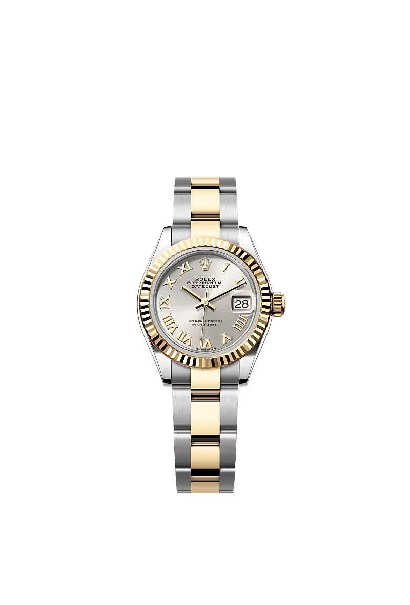 Women’s Rolex Lady-Datejust 279173 28mm Yellow Rolesor Silver Dial Watch - Zeuskicks