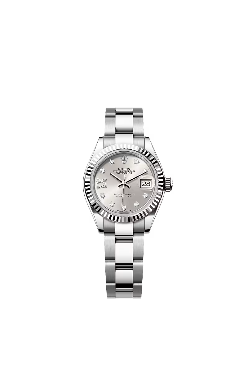 Women’s Rolex Lady-Datejust 279174 White Rolesor Silver Diamond Dial Oyster Automatic Watch - Zeuskicks
