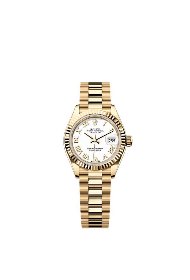 Women’s Rolex Lady-Datejust 28mm Oyster Yellow Gold Automatic Watch – 279178 – White Dial - Zeuskicks