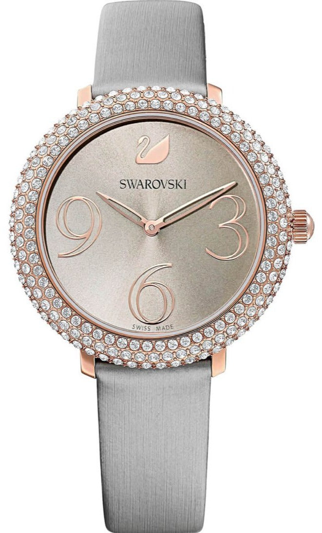 Swarovski Crystal Frost Grey Dial Grey Leather Strap Watch — product photo (5484067)