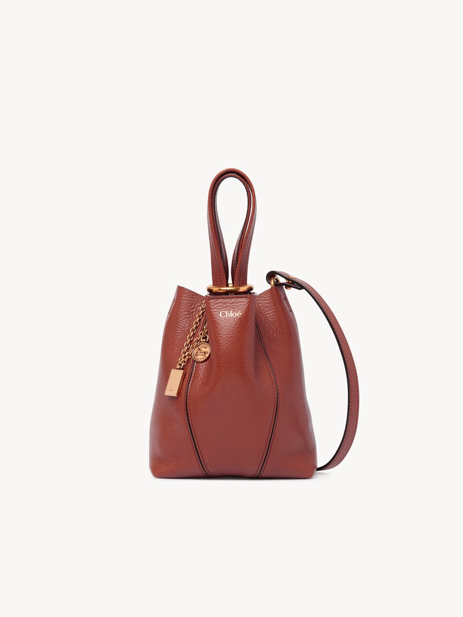 CHLOE Small Chloé Spin tote bag in grained leather Blushy Brown by CHLOE