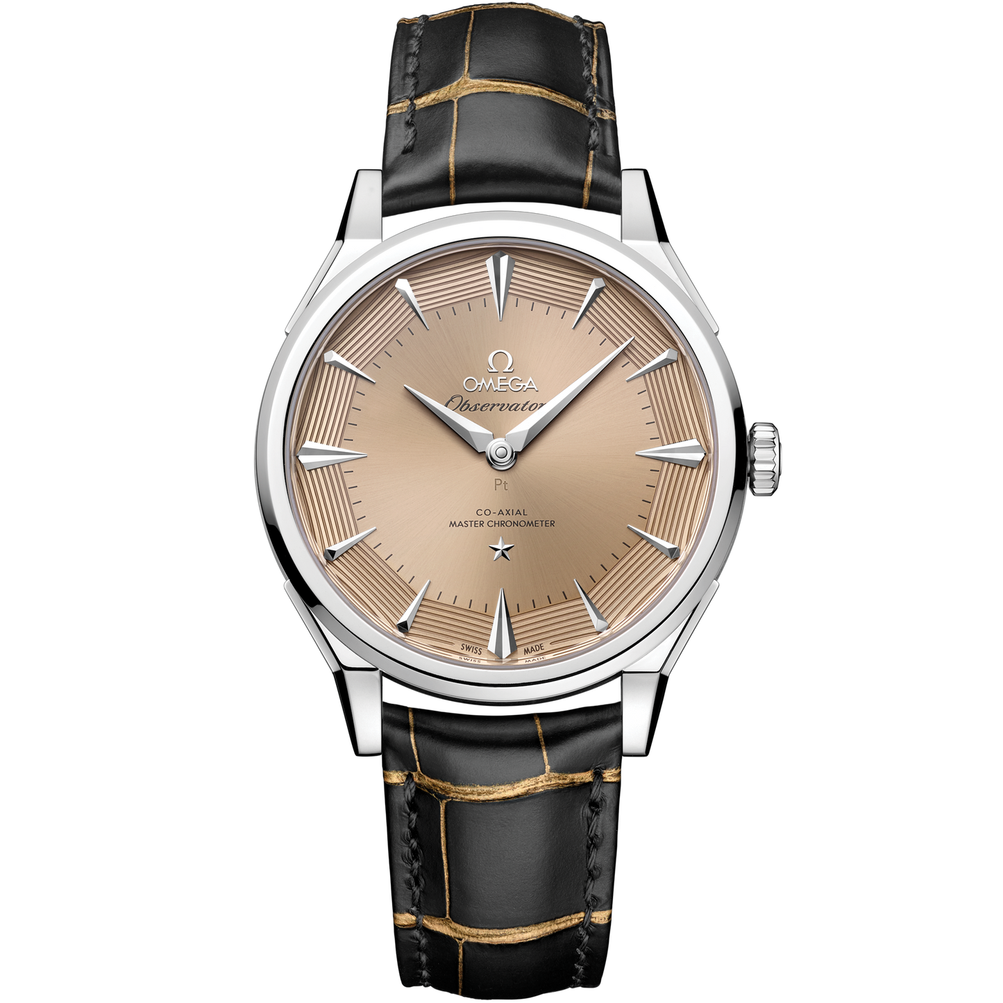 Constellation Observatory 39.4 mm, platinum-gold on alligator - 140.93.39.21.99.001