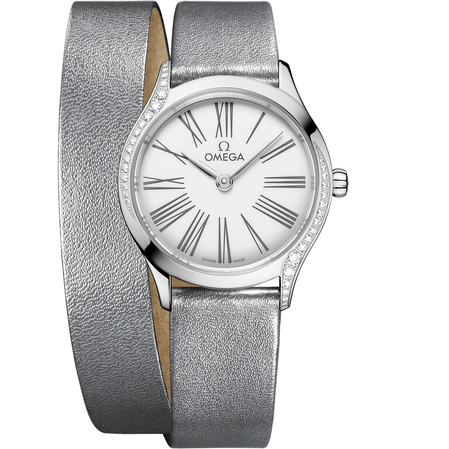 De Ville Mini Trésor 26 mm, steel on leather strap - 428.17.26.60.04.006