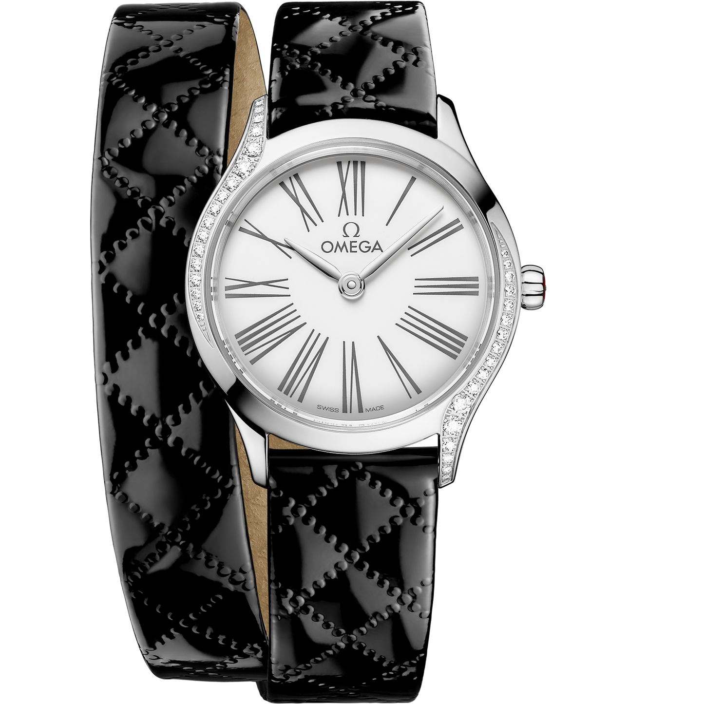 De Ville Mini Trésor 26 mm, steel on leather strap - 428.17.26.60.04.007