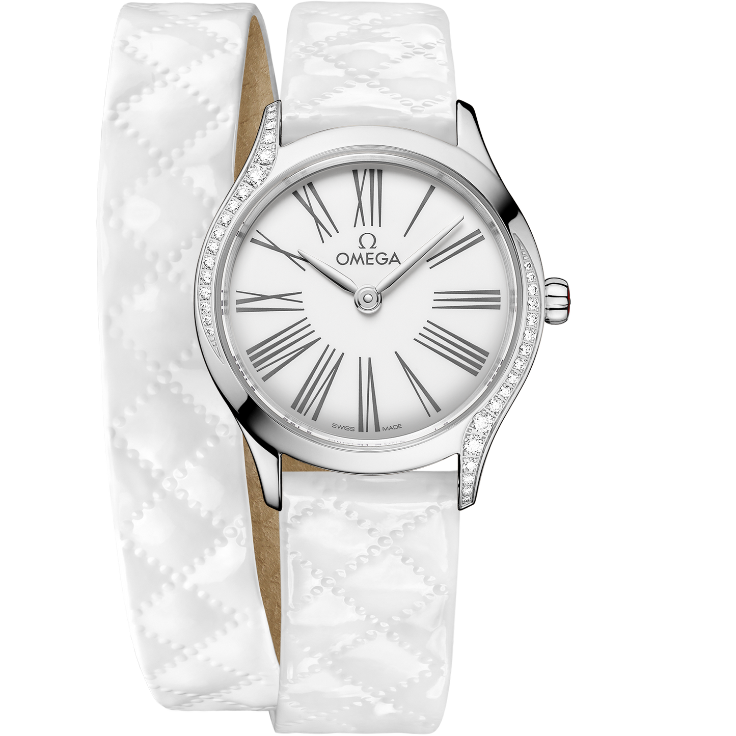 De Ville Mini Trésor 26 mm, steel on leather strap - 428.17.26.60.04.008