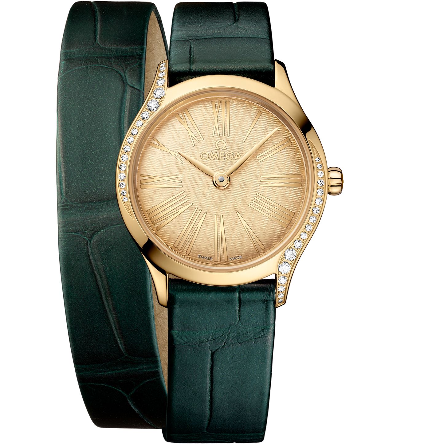 De Ville Mini Trésor 26 mm, Moonshine™ gold on alligator - 428.58.26.60.99.002