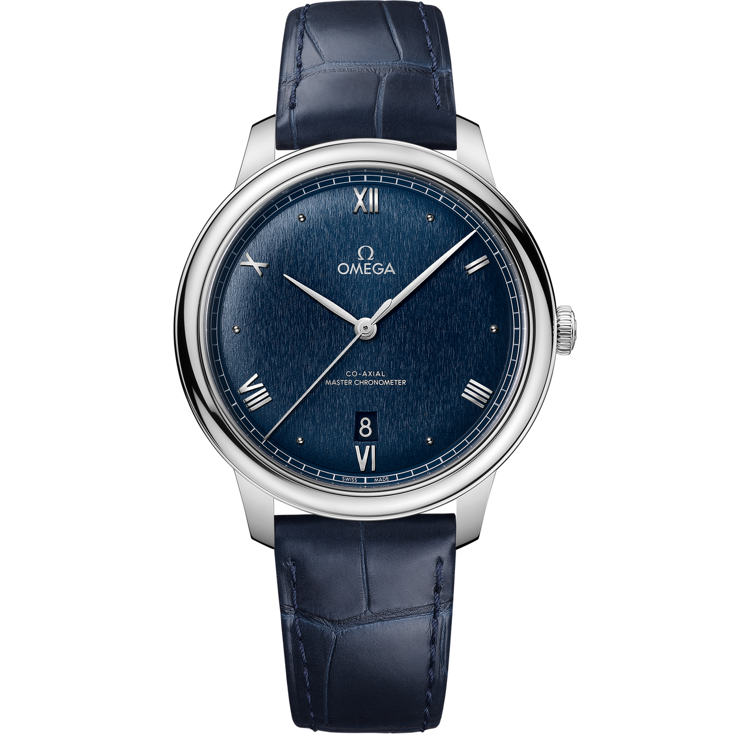 De Ville Prestige 40 mm, steel on leather strap - 434.13.40.20.03.001