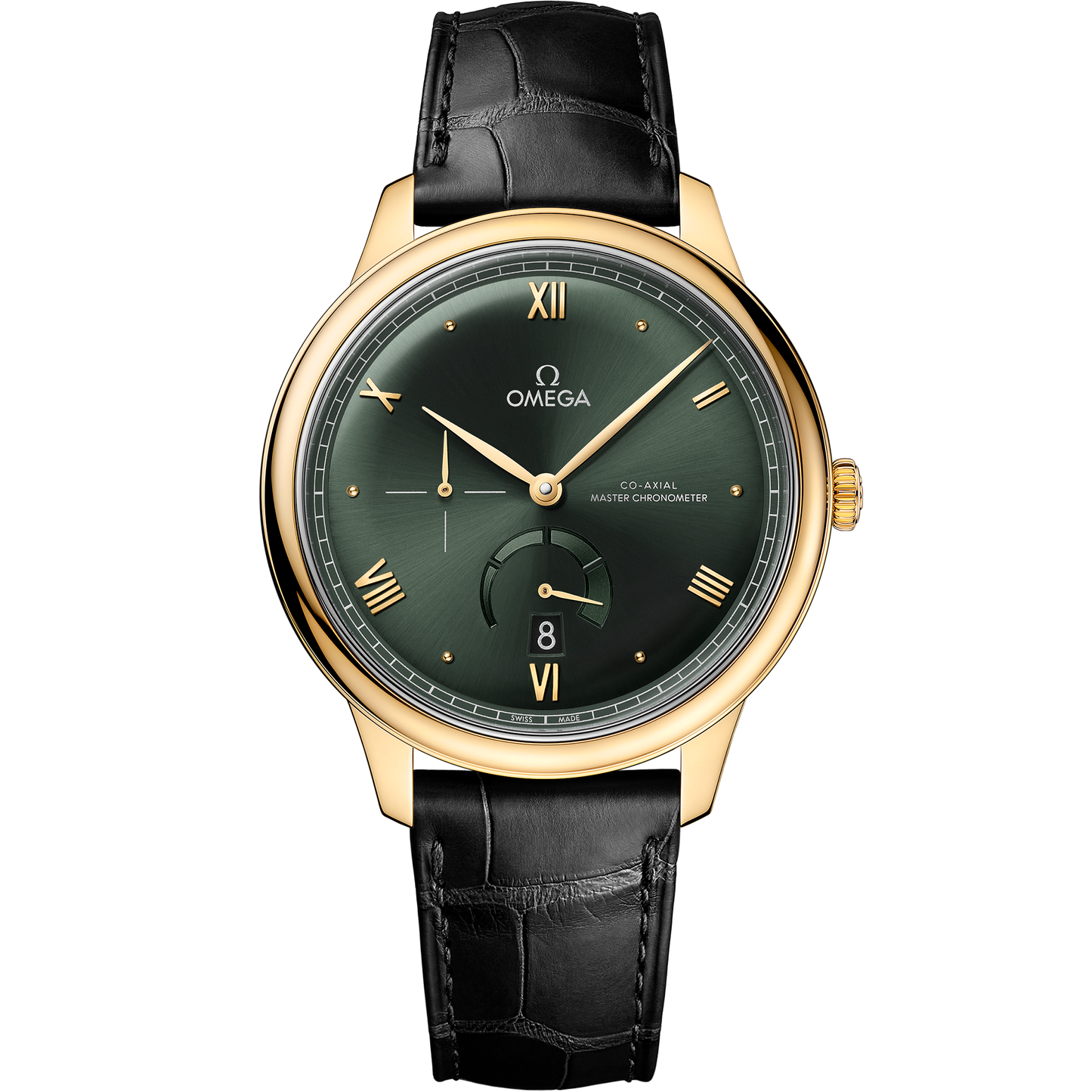 De Ville Prestige 41 mm, yellow gold on leather strap - 434.53.41.21.10.001