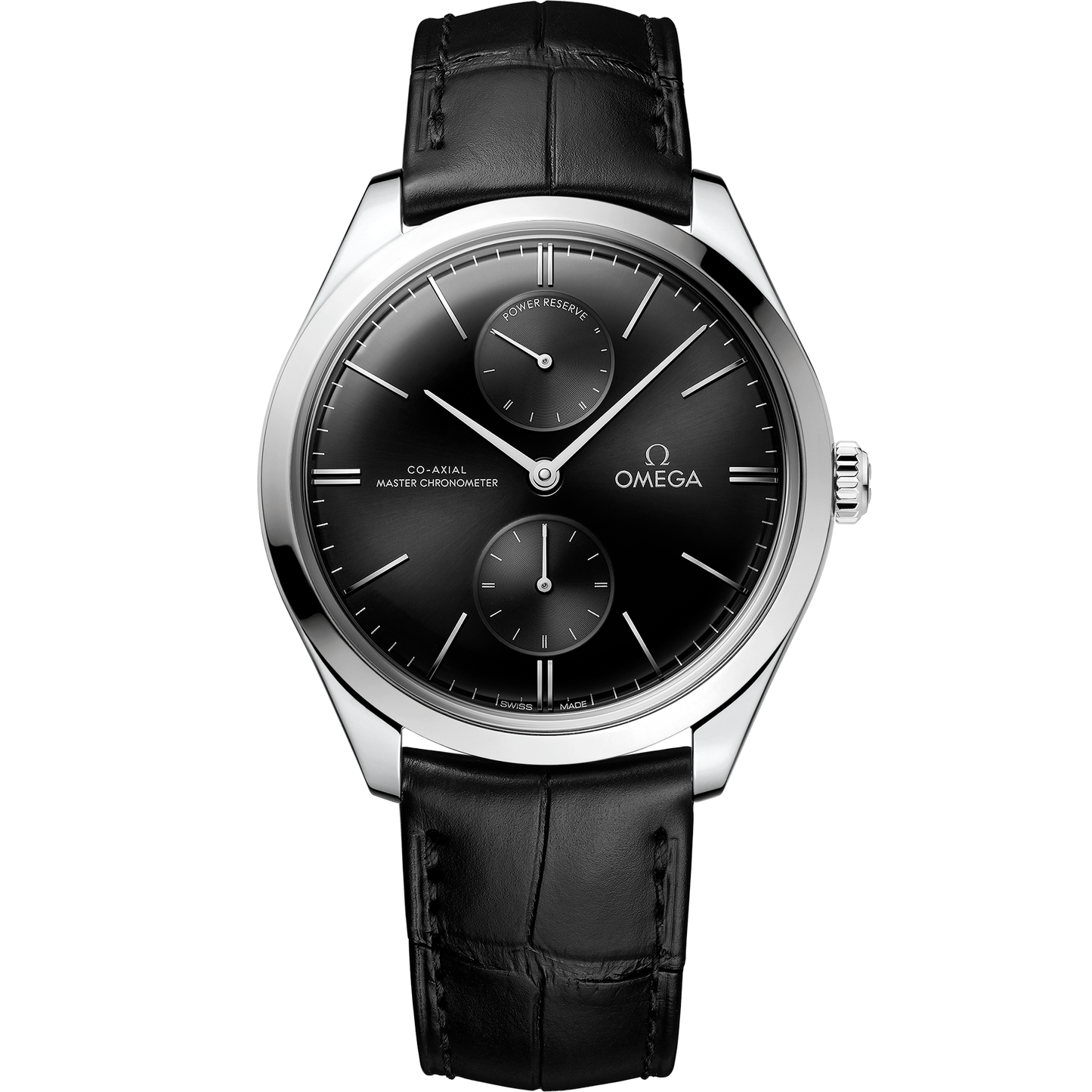 De Ville Trésor 40 mm, steel on leather strap - 435.13.40.22.01.001