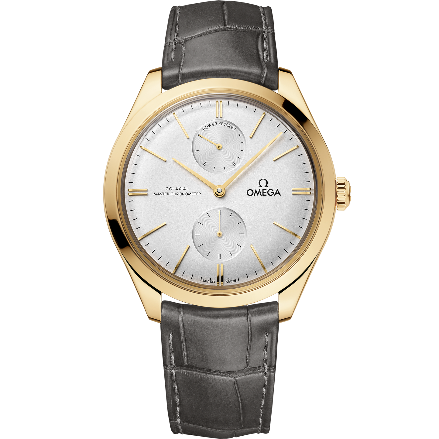 De Ville Trésor 40 mm, yellow gold on leather strap - 435.53.40.22.02.001