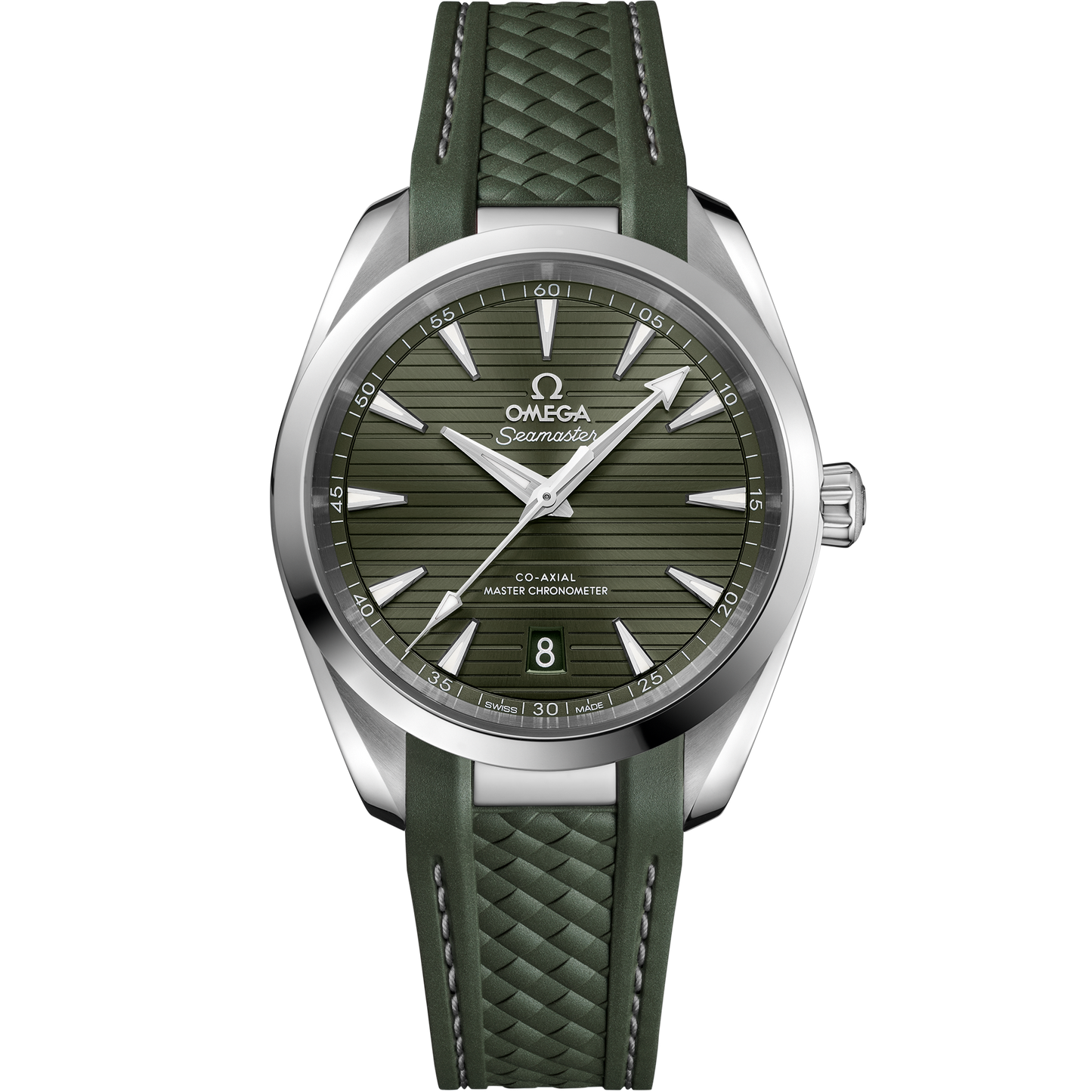 Seamaster Aqua Terra 150M 38 mm, steel on rubber strap - 220.12.38.20.10.001