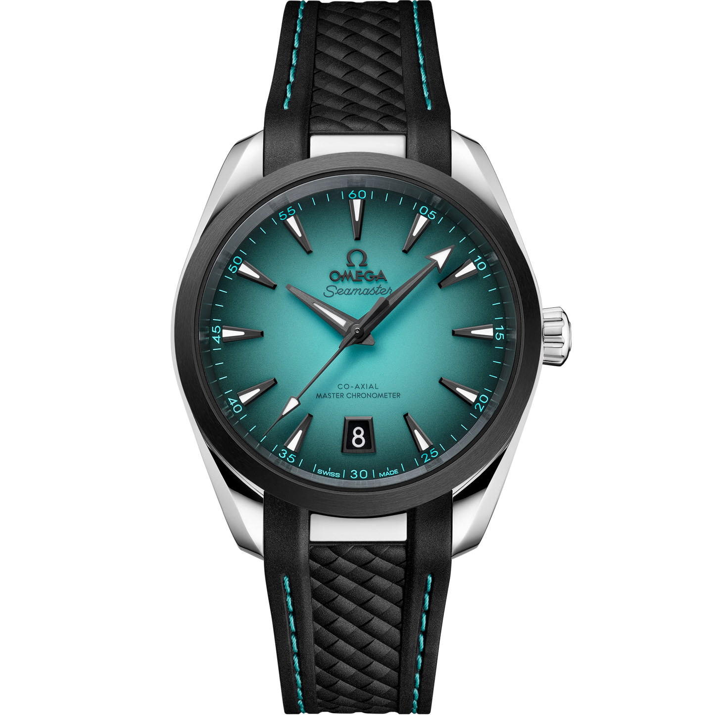 Seamaster Aqua Terra 150M 38 mm, steel on rubber strap - 220.32.38.20.03.001