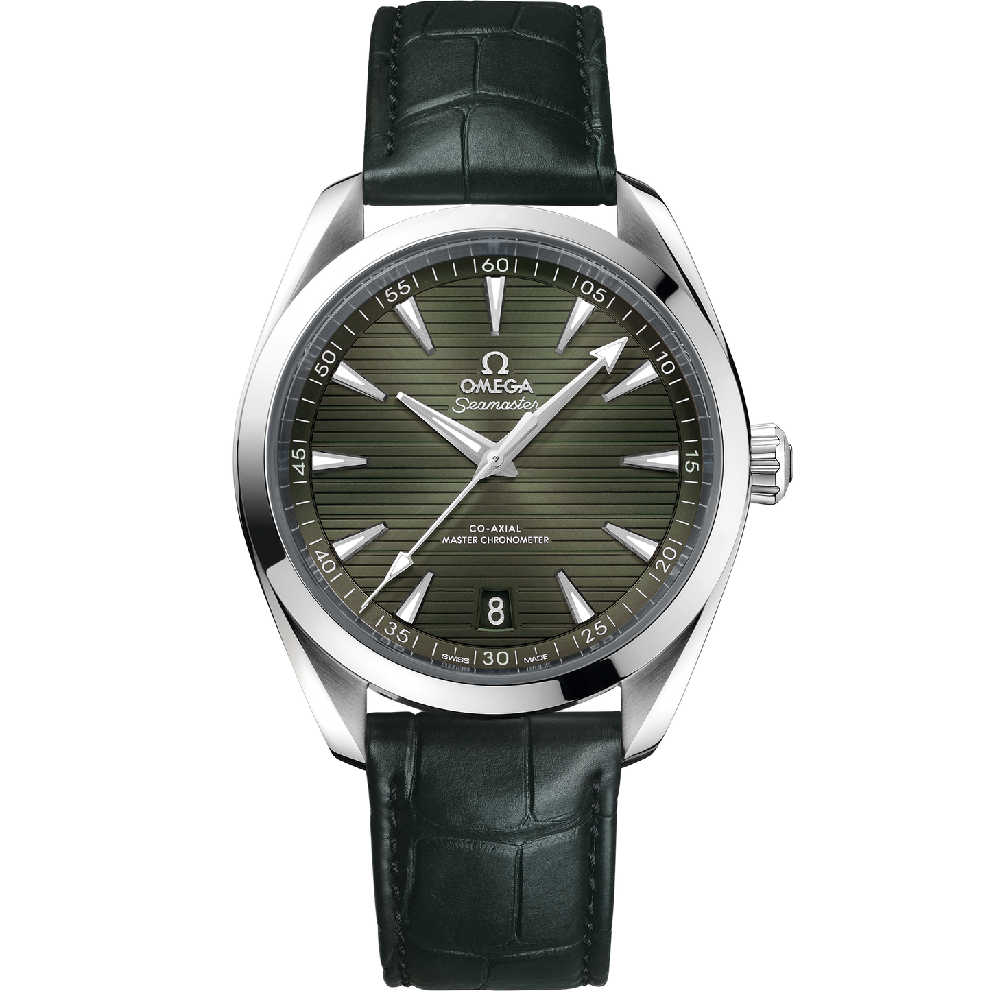 Seamaster Aqua Terra 150M 41 mm, steel on leather strap - 220.13.41.21.10.001