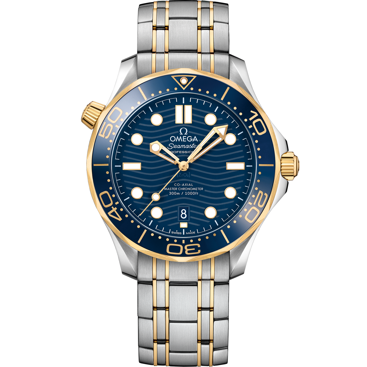 Seamaster Diver 300M 42 mm, steel - yellow gold on steel - yellow gold - 210.20.42.20.03.001