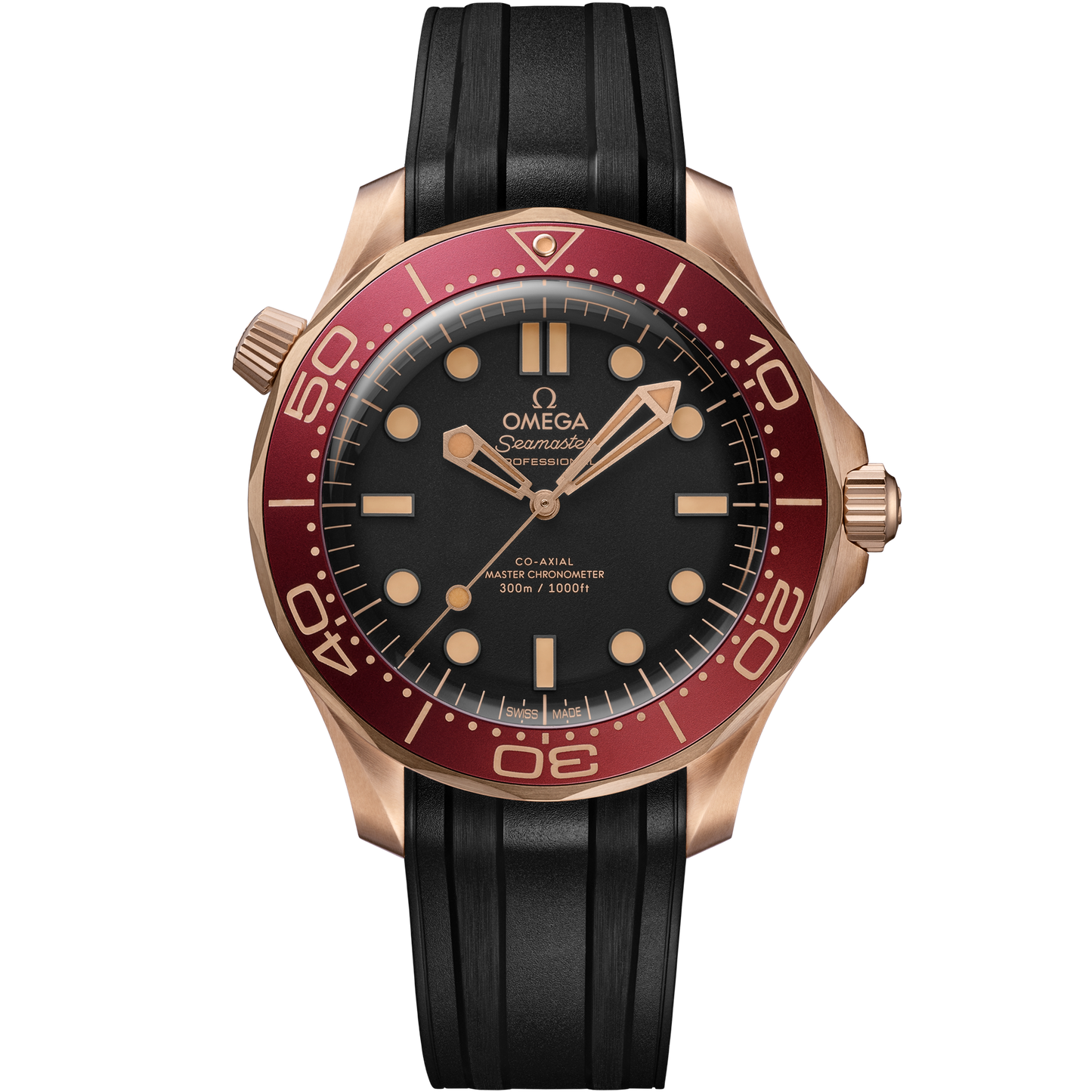 Seamaster Diver 300M 42 mm, Bronze gold on rubber strap - 210.92.42.20.01.003