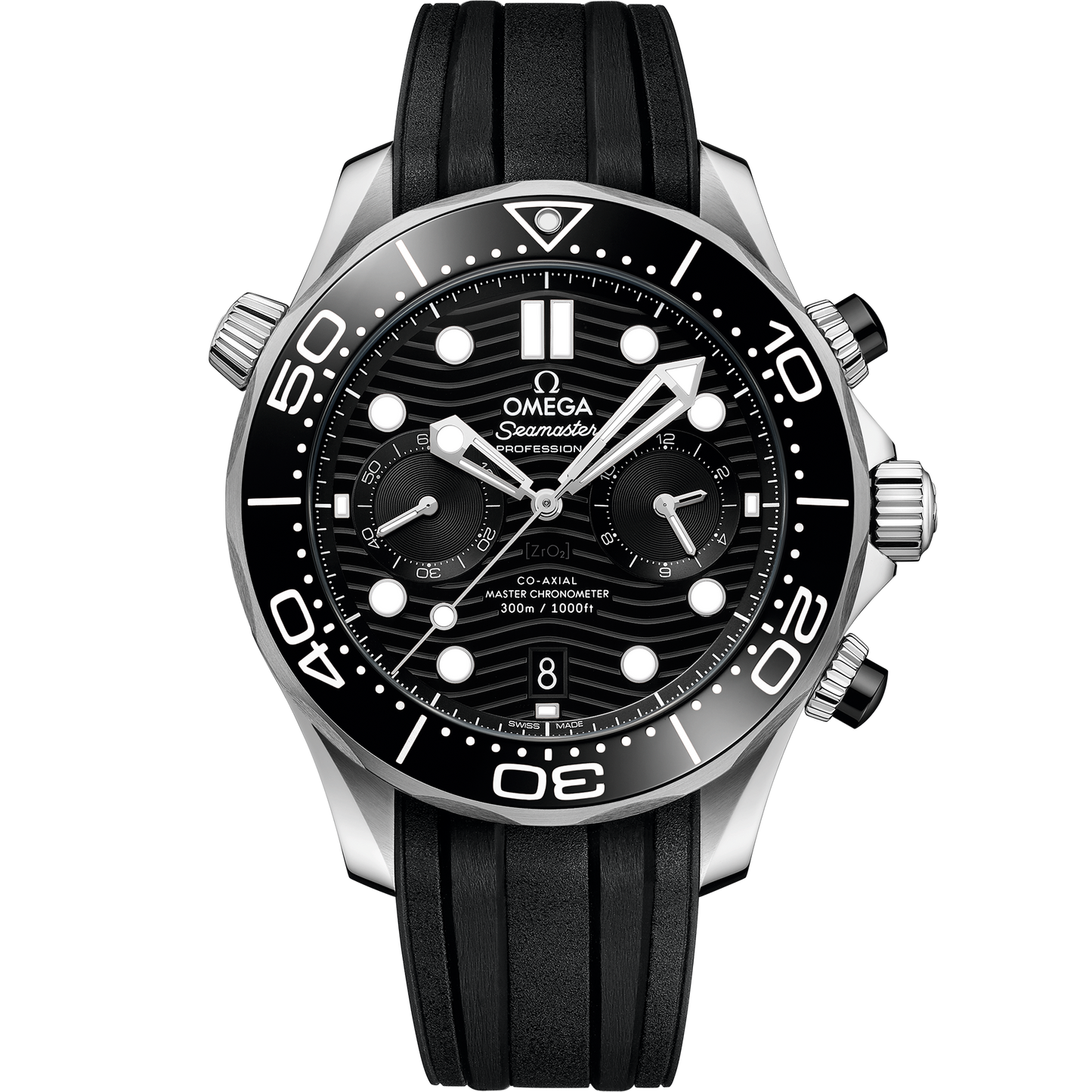 Seamaster Diver 300M 44 mm, steel on rubber strap - 210.32.44.51.01.001