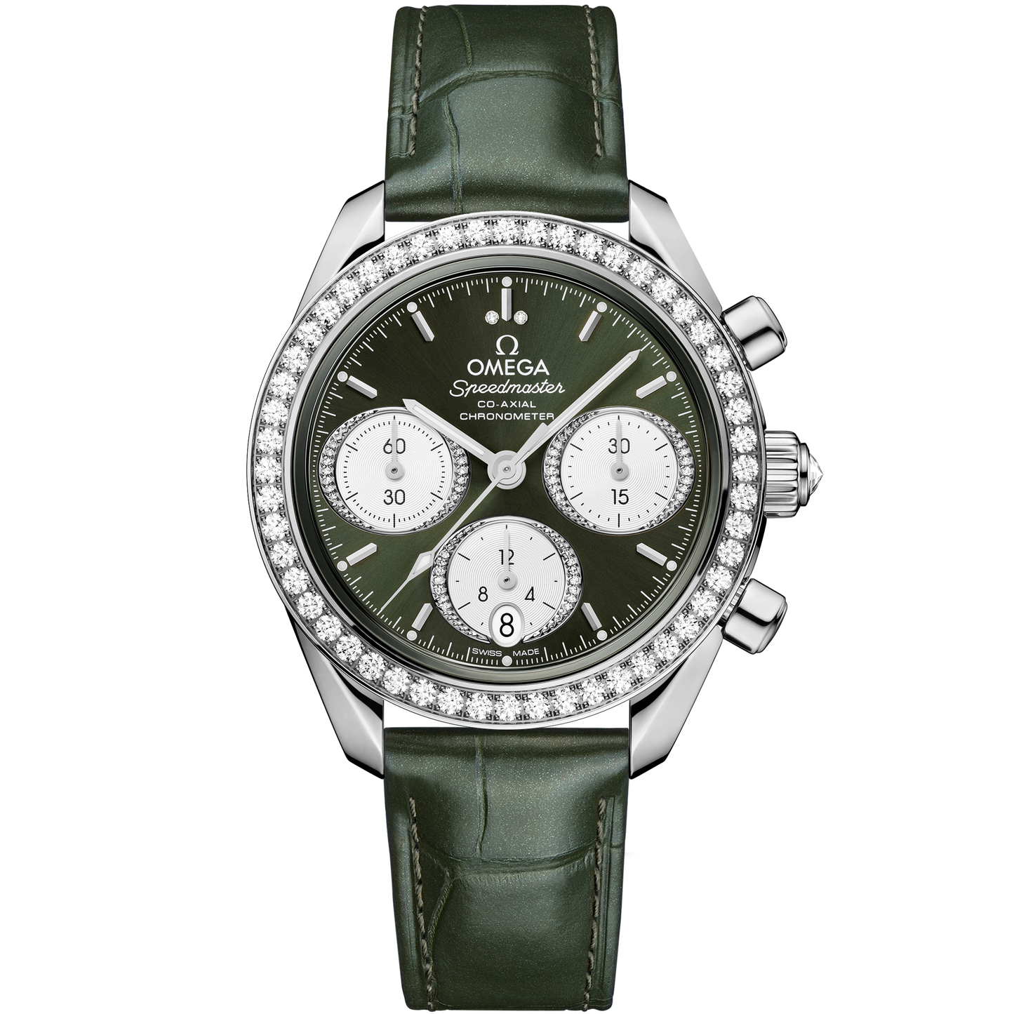 Speedmaster 38 mm, steel on alligator - 324.18.38.50.60.001
