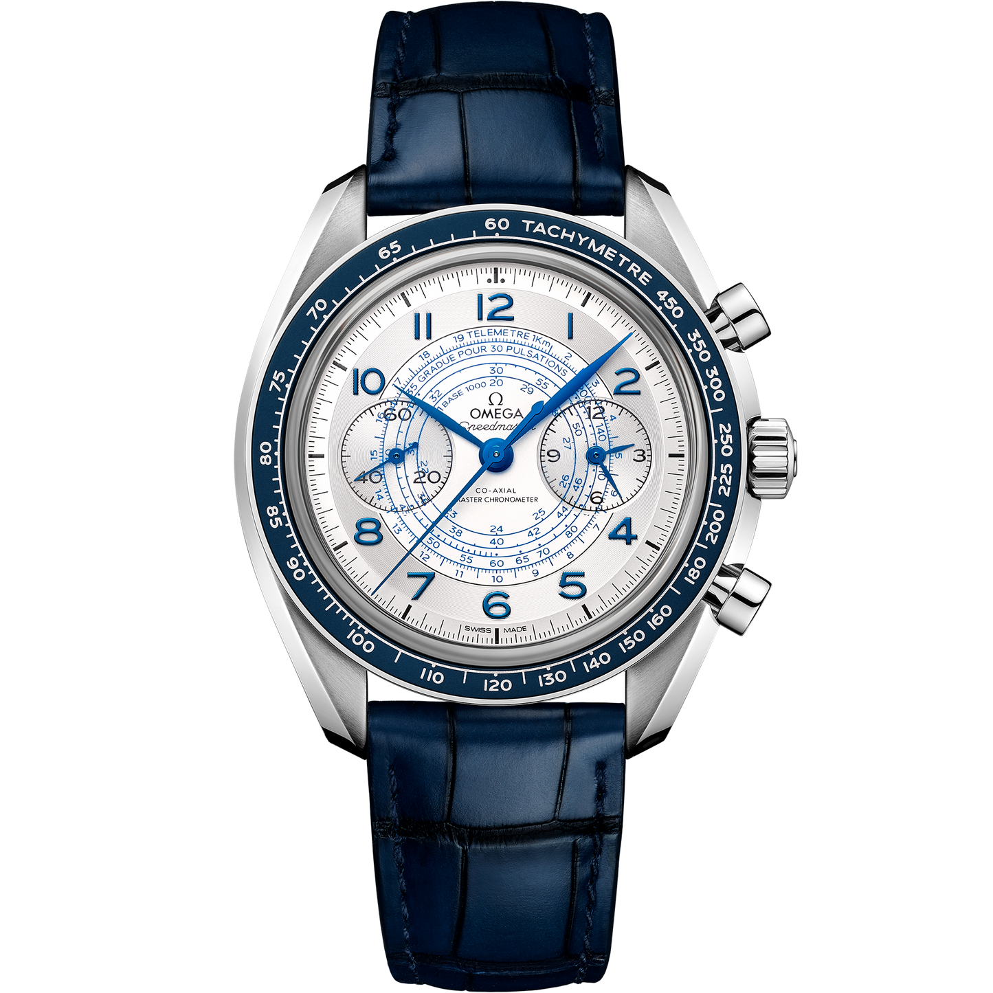 Speedmaster Chronoscope 43 mm, steel on leather strap - 329.33.43.51.02.001