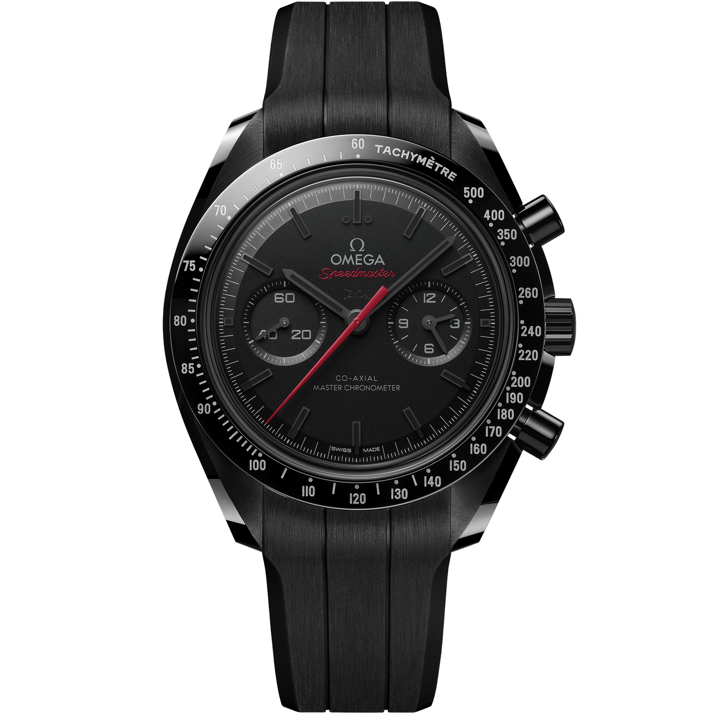 Speedmaster Dark Side of the Moon 44.25 mm, black ceramic on rubber strap - 310.92.44.51.01.001