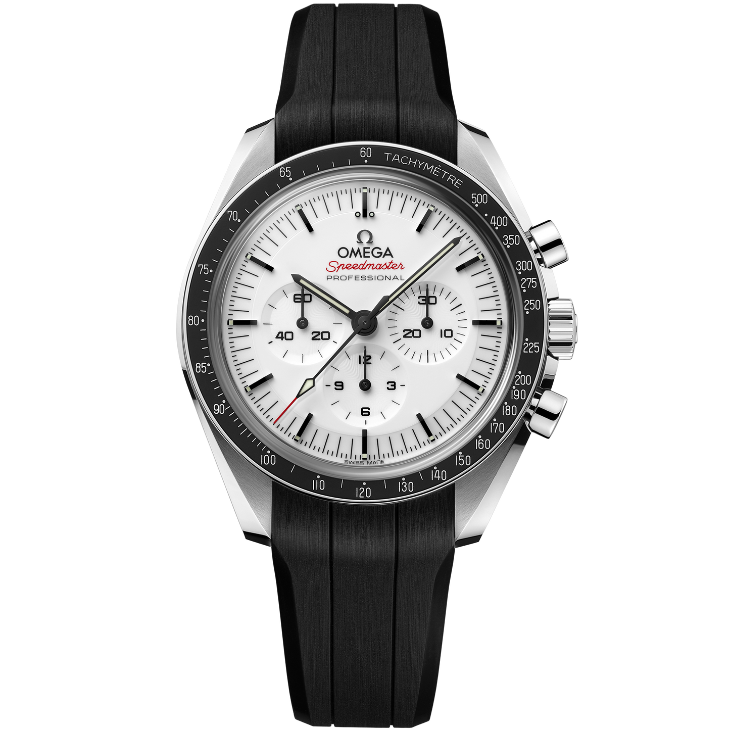Speedmaster Moonwatch Professional 42 mm, steel on rubber strap - 310.32.42.50.04.001