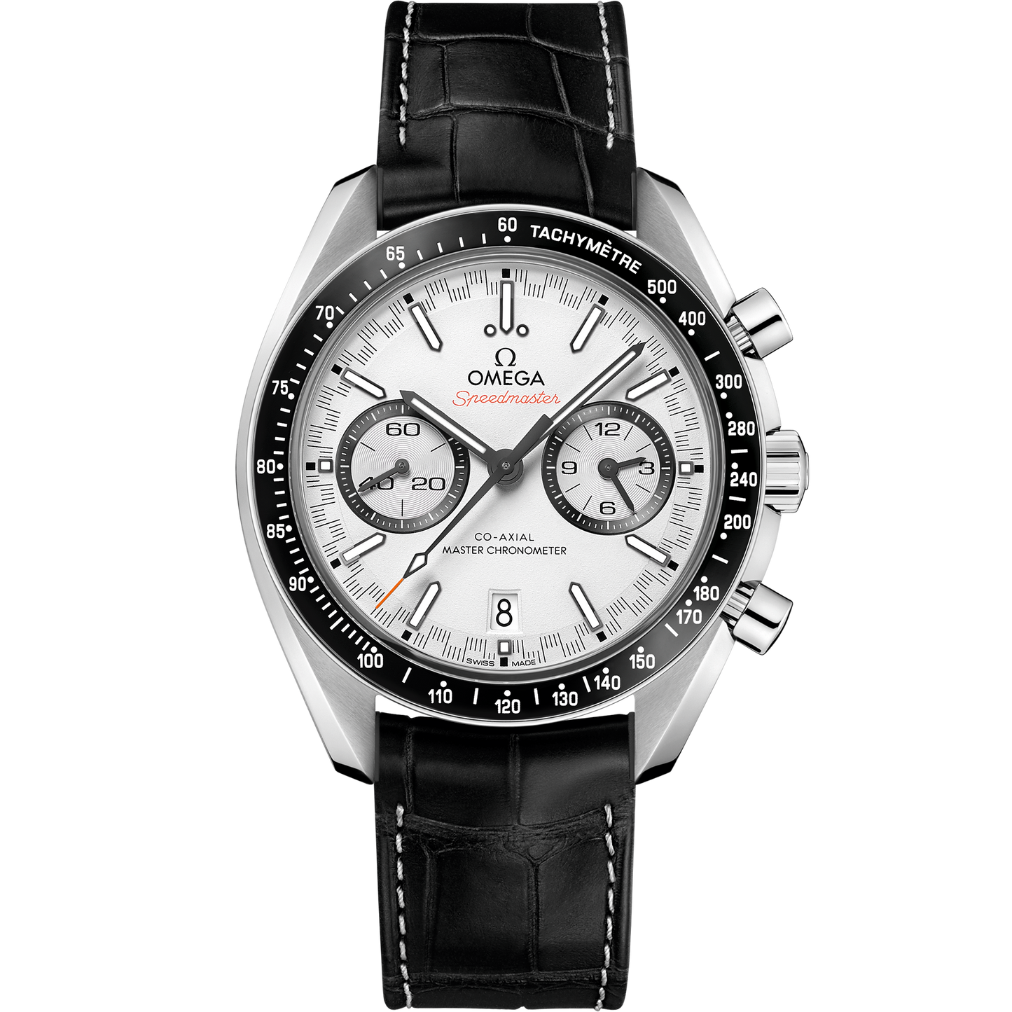 Speedmaster Racing 44.25 mm, steel on leather strap - 329.33.44.51.04.001