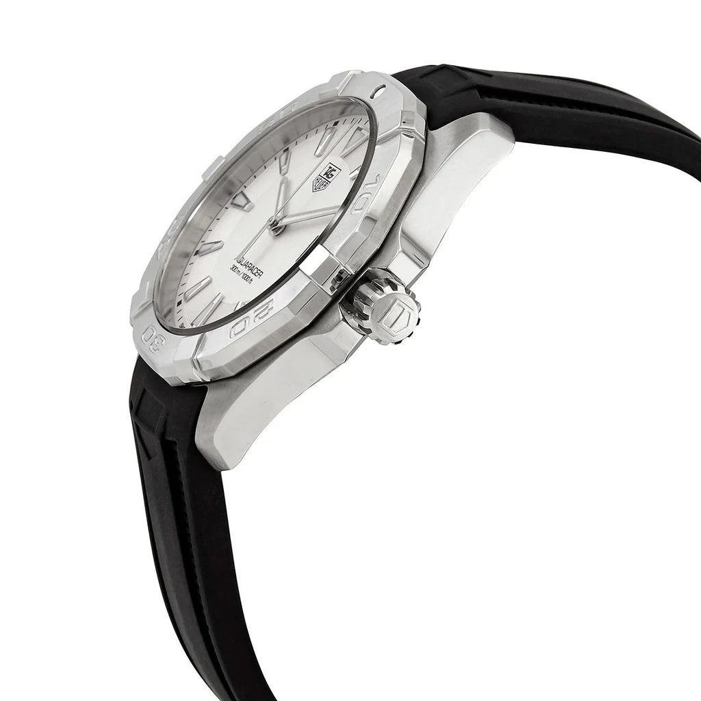 Tag Heuer Aquaracer Quartz White Dial Black Silicone
