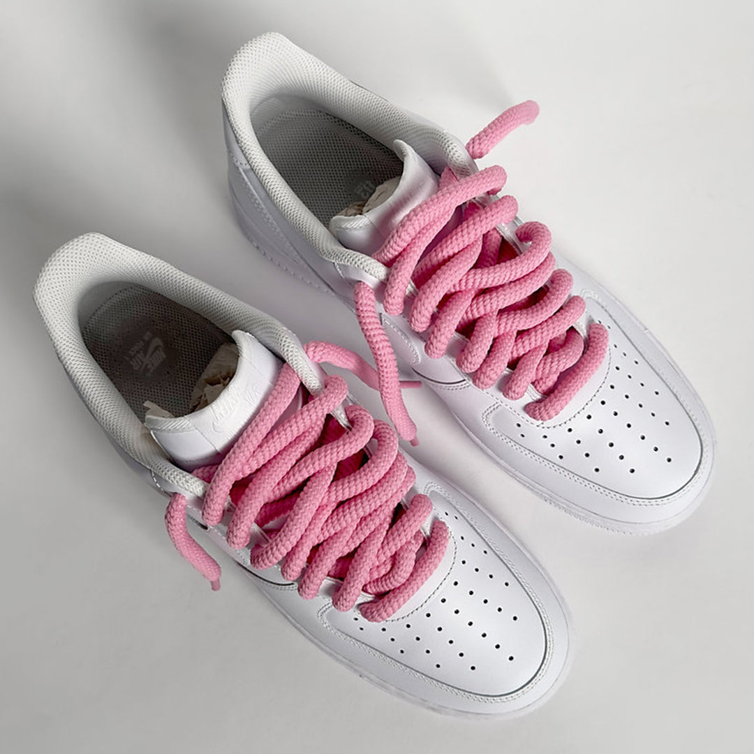 Pink Wired Rope Shoelaces | Premium Sneaker Laces – KNOTTY by KNOTTY