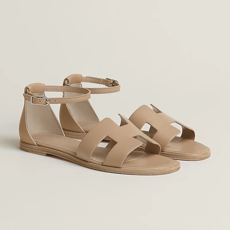 Hermès Santorini Sandal — Calfskin with H Cut-Out Detail