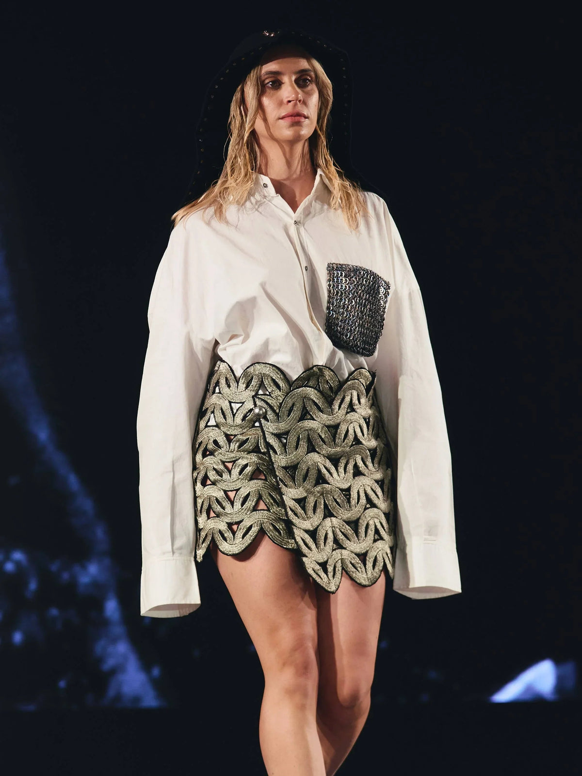 'Unbound II' Embroidery Applique Skirt by Cause & Effect