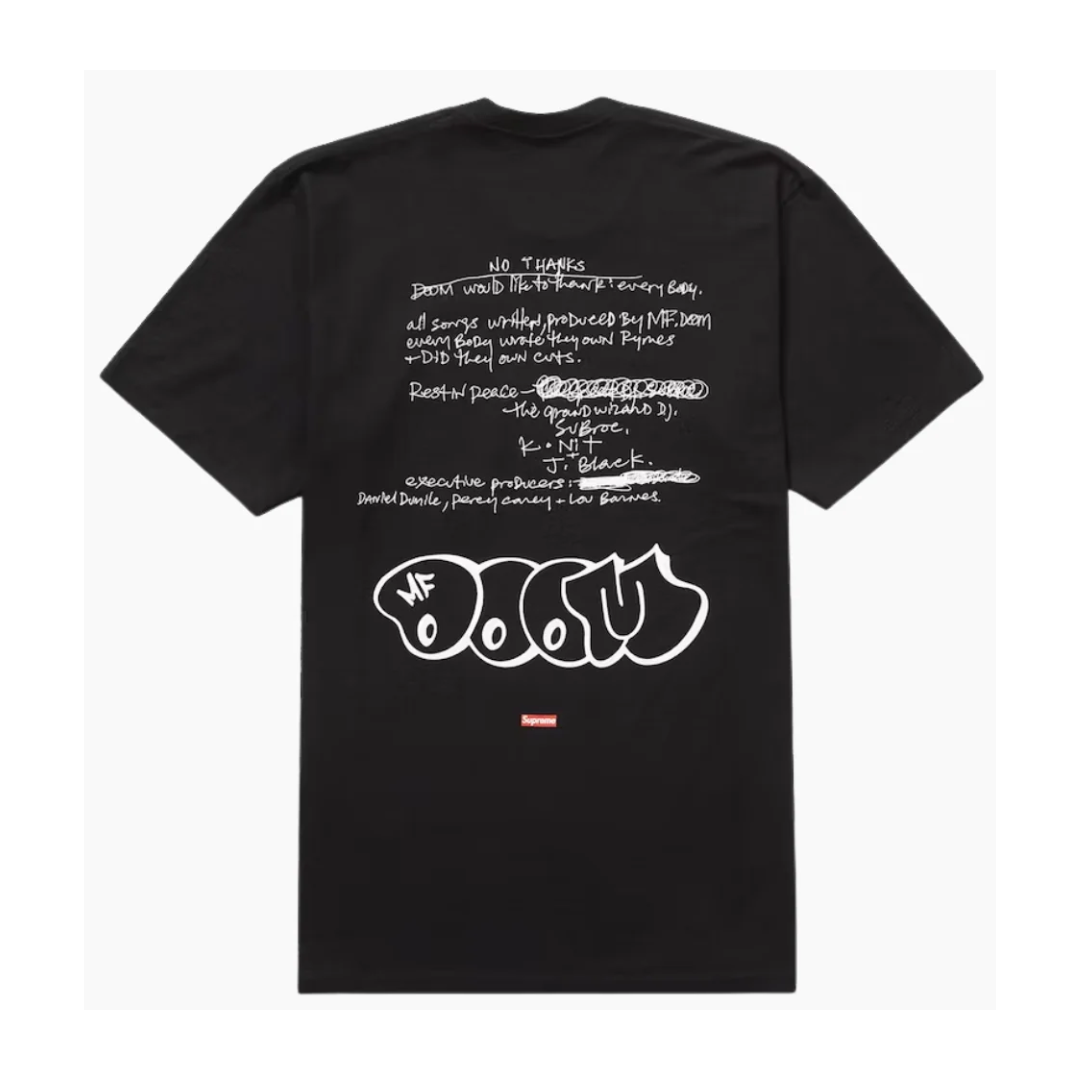Supreme MF DOOM Tee Black by SUPREME