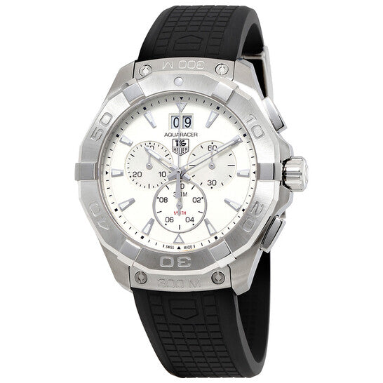 Tag Heuer Aquaracer Chronograph Silver Dial Watch - Zeuskicks