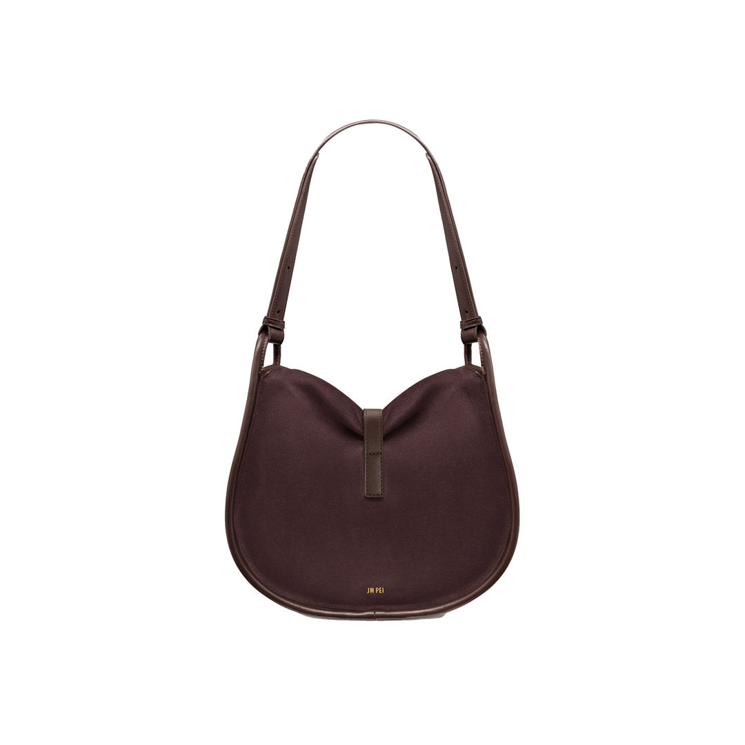JW PEI Arla Small Faux Suede Hobo Bag - Chocolate by JW PEI