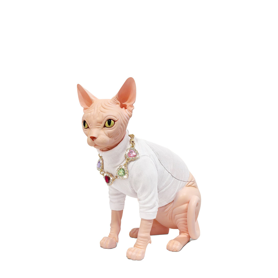 JW PEI Sadie Gem Necklace Cat Clutch - White by JW PEI