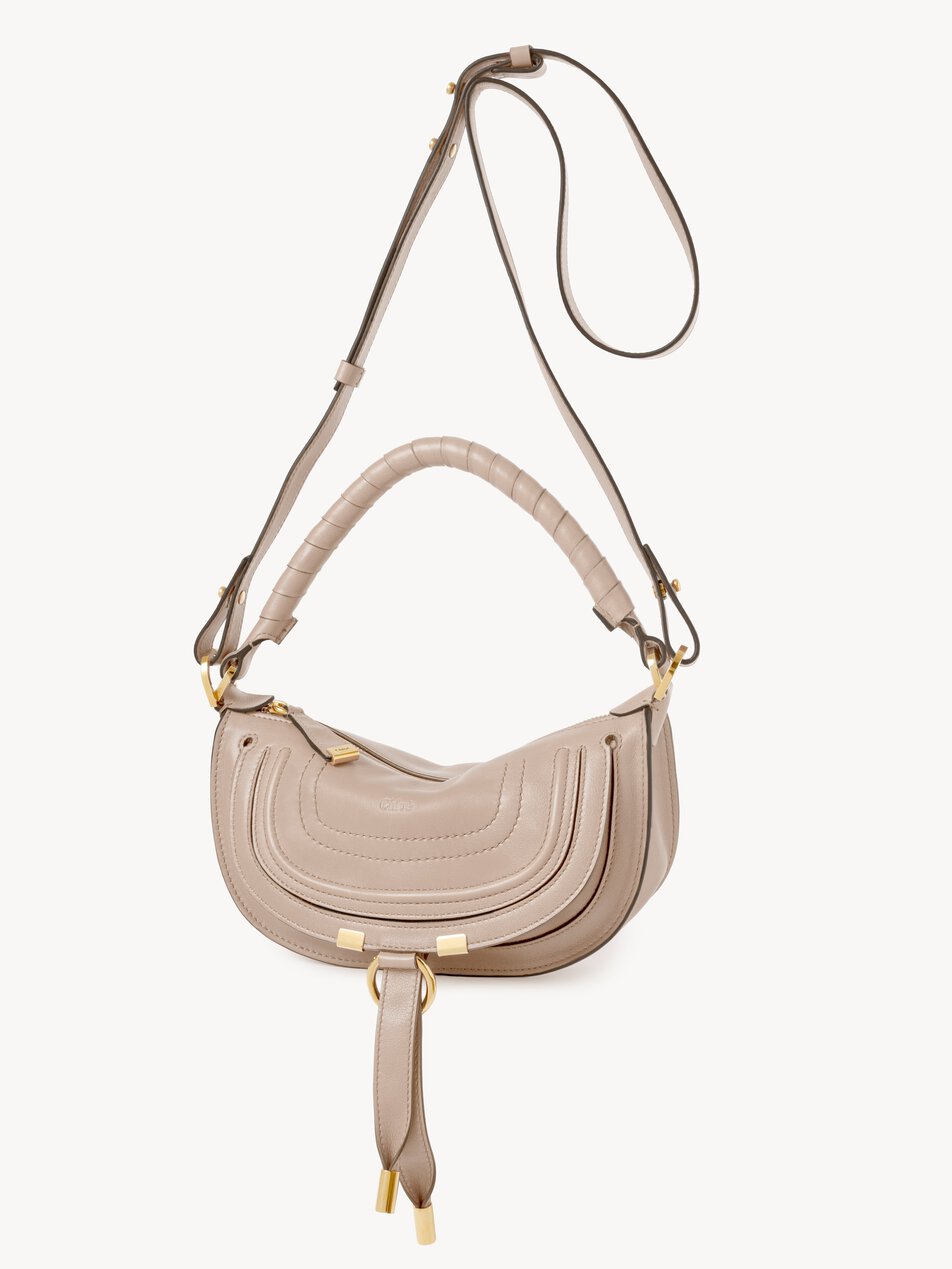 CHLOE Mini Marcie shoulder bag in soft leather Woodsmoke by CHLOE