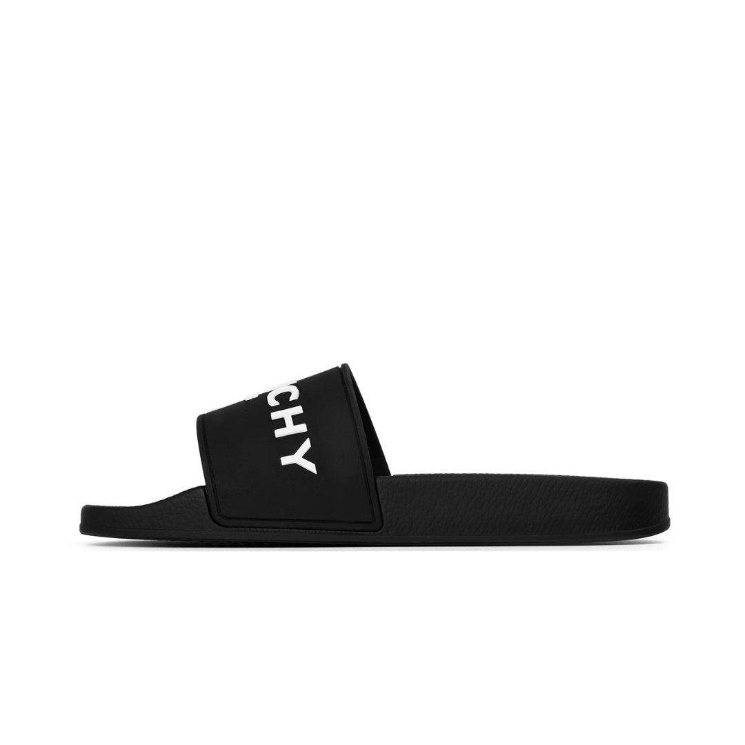Givenchy Paris Flat Sandals Black White by Givenchy