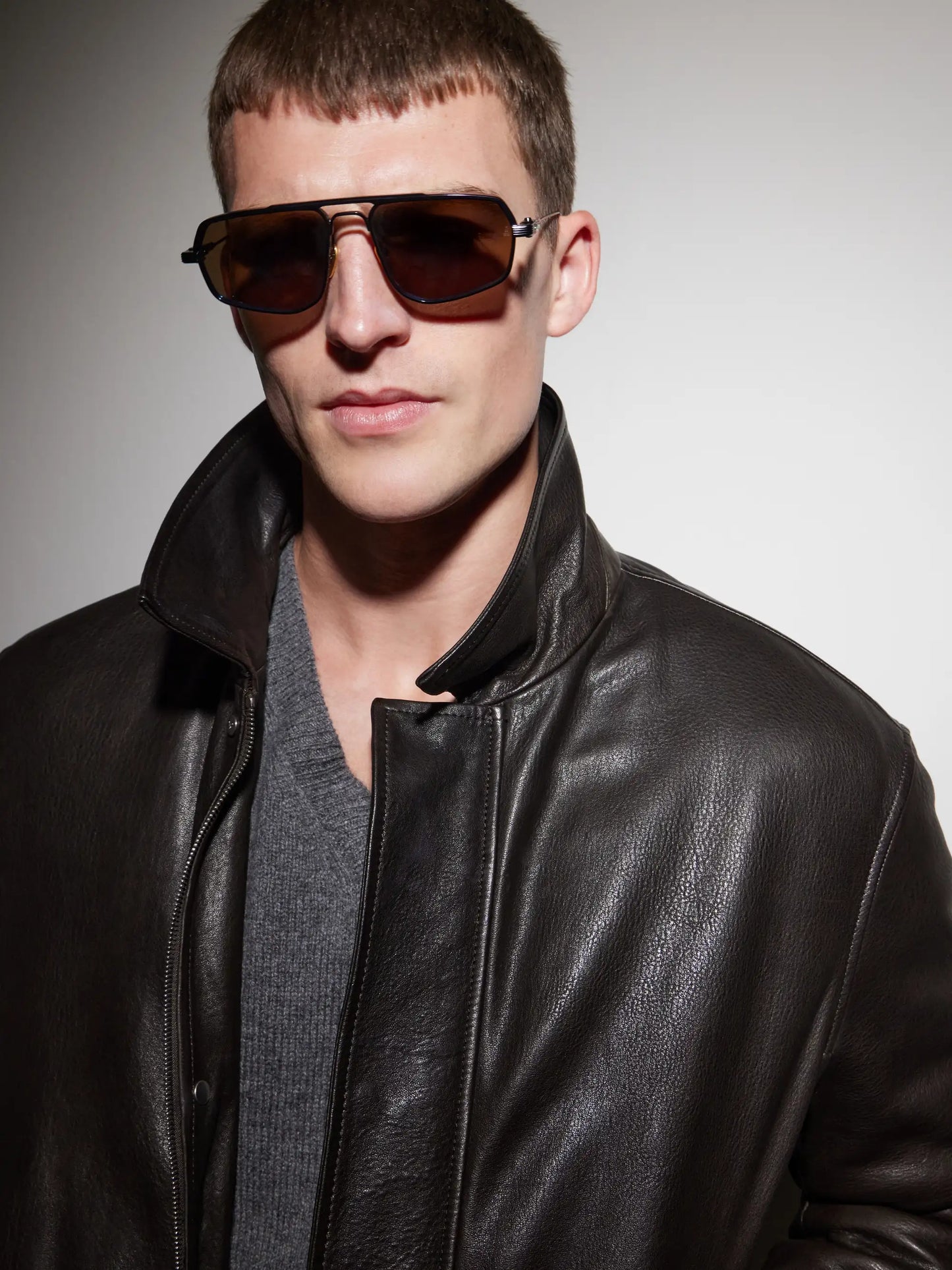 Jacques Marie Mage Kalispell Aviator Sunglasses – Black Titanium & Blue Lens Edition