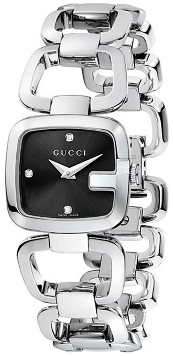 Women’s Gucci YA125509 Black Dial Stainless Steel Quartz Watch - Zeuskicks